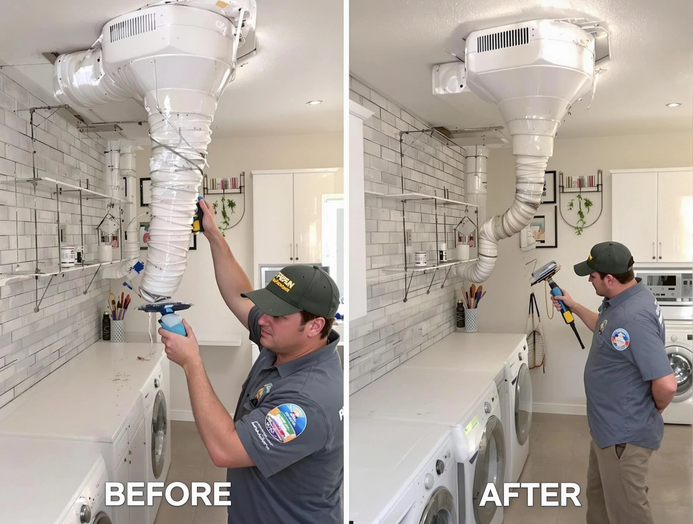 Professional dryer exhaust vent cleaning by Alpharetta Dryer Vent Cleaning in Alpharetta