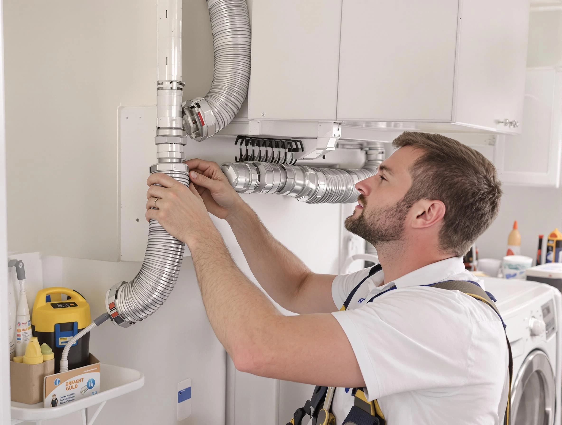Professional dryer vent repair and installation by Alpharetta Dryer Vent Cleaning in Alpharetta