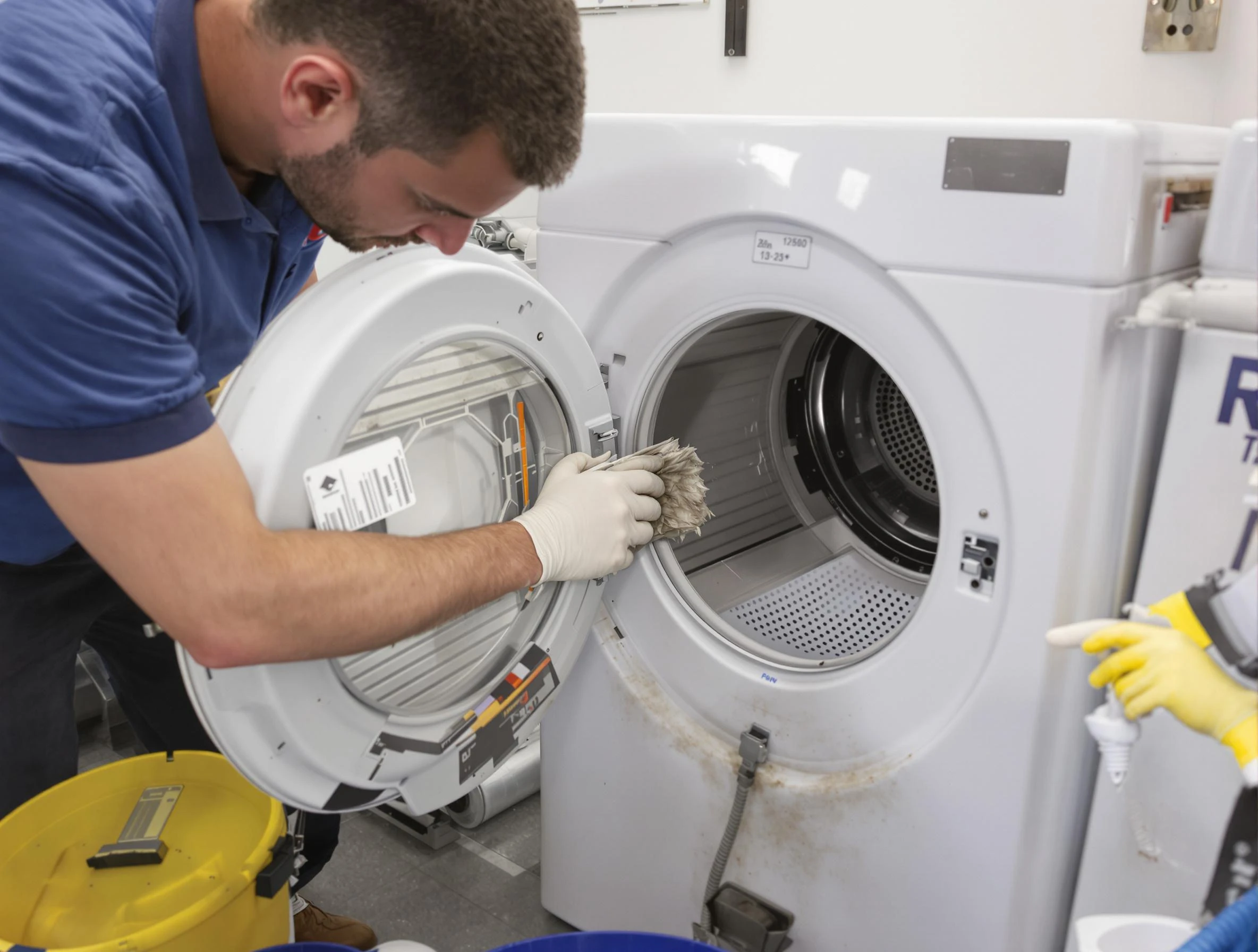 Alpharetta Dryer Vent Cleaning specialist performing detailed lint trap cleaning service in Alpharetta