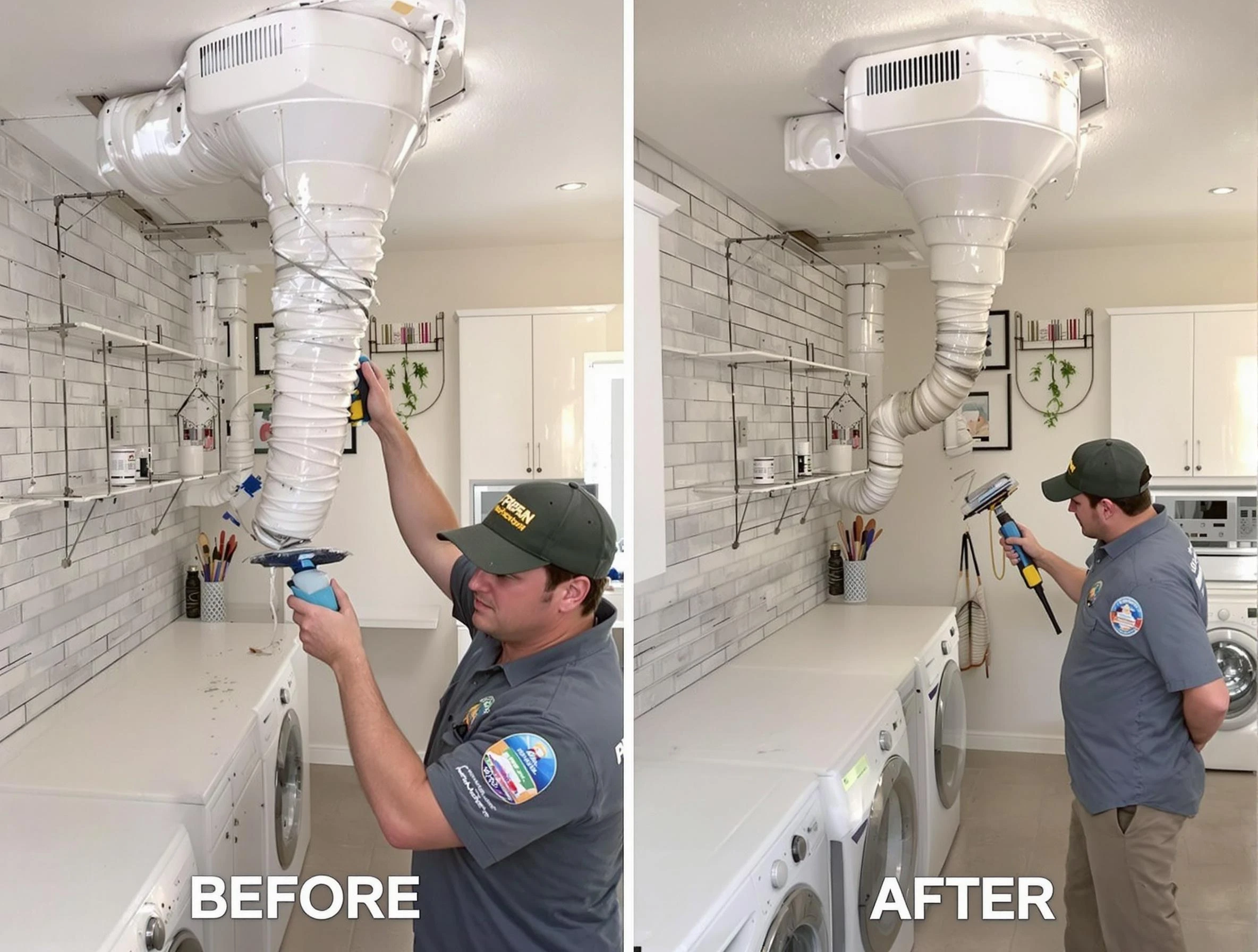 Professional dryer exhaust vent cleaning by Alpharetta Dryer Vent Cleaning in Alpharetta