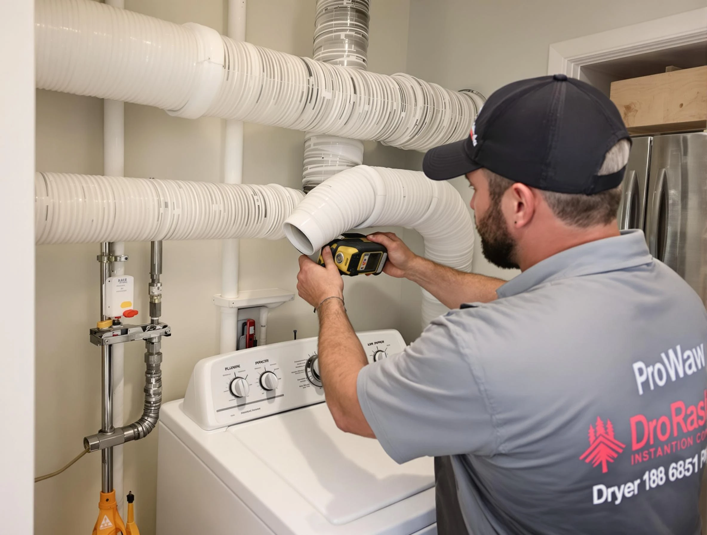Professional dryer vent hose installation by Alpharetta Dryer Vent Cleaning in Alpharetta