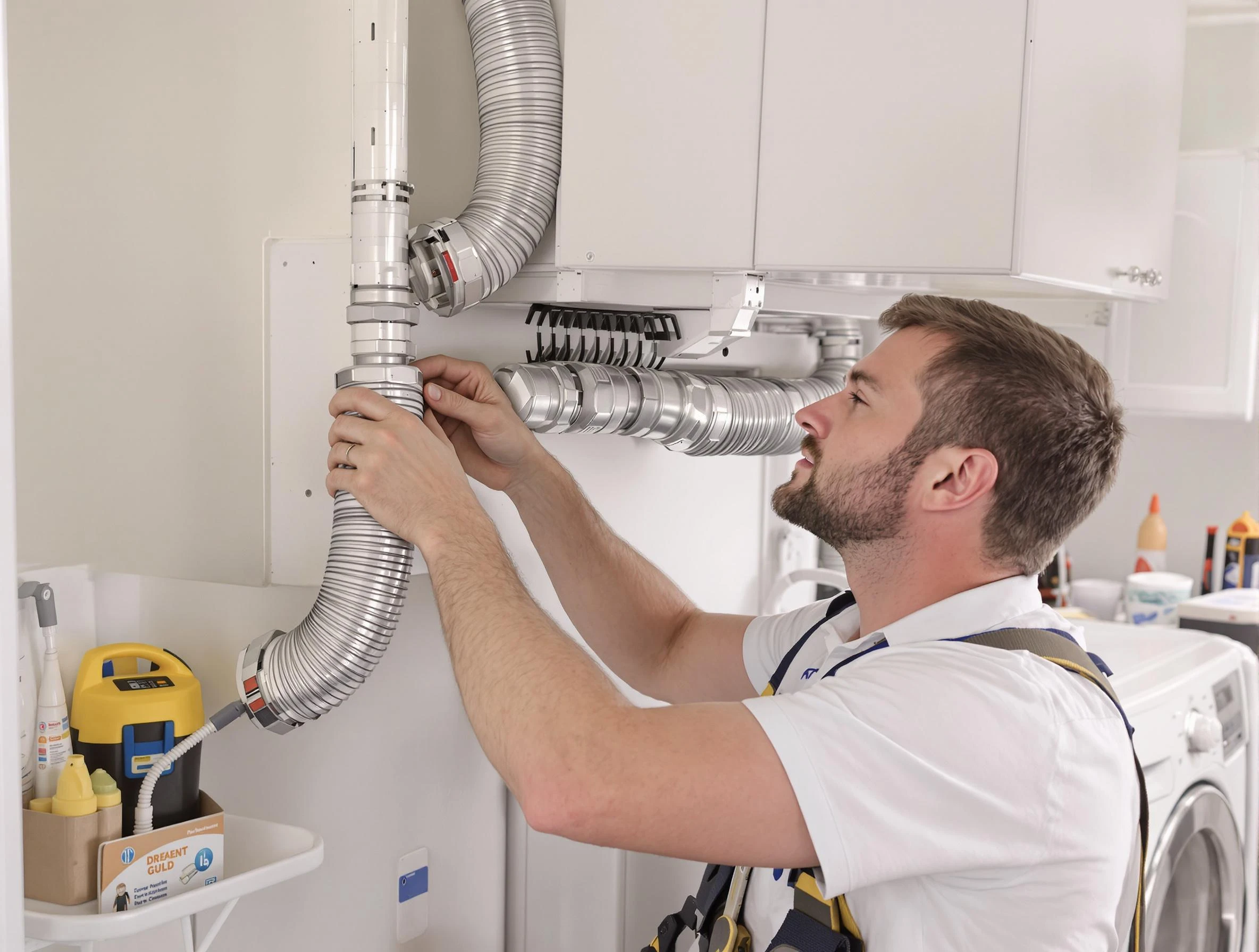 Professional dryer vent repair and installation by Alpharetta Dryer Vent Cleaning in Alpharetta